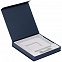 Коробка Memoria под ежедневник, аккумулятор и ручку, синяя с логотипом в Волгограде заказать по выгодной цене в кибермаркете AvroraStore