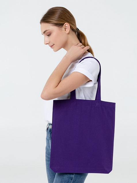 Холщовая сумка Avoska, фиолетовая с логотипом в Волгограде заказать по выгодной цене в кибермаркете AvroraStore