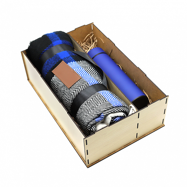 Подарочный набор Айзек, синий с логотипом в Волгограде заказать по выгодной цене в кибермаркете AvroraStore
