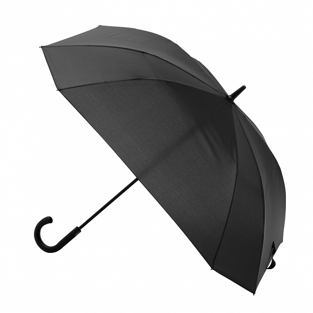 Зонт-трость с квадратным куполом, Mistral, черный с логотипом в Волгограде заказать по выгодной цене в кибермаркете AvroraStore