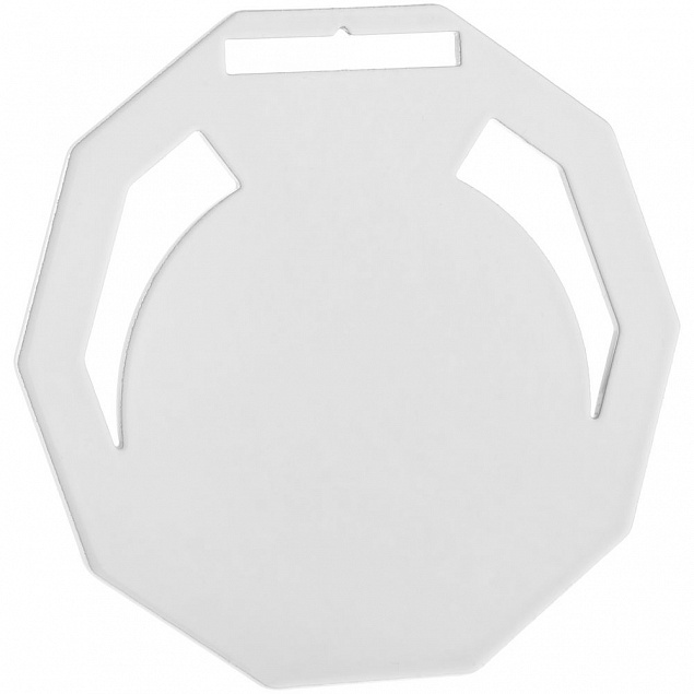 Медаль Steel Deca, белая с логотипом в Волгограде заказать по выгодной цене в кибермаркете AvroraStore