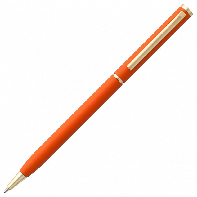 Ручка шариковая Hotel Gold, ver.2, оранжевая с логотипом в Волгограде заказать по выгодной цене в кибермаркете AvroraStore