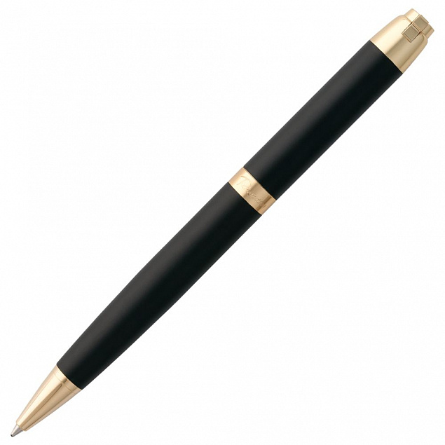 Ручка шариковая Razzo Gold, черная с логотипом в Волгограде заказать по выгодной цене в кибермаркете AvroraStore