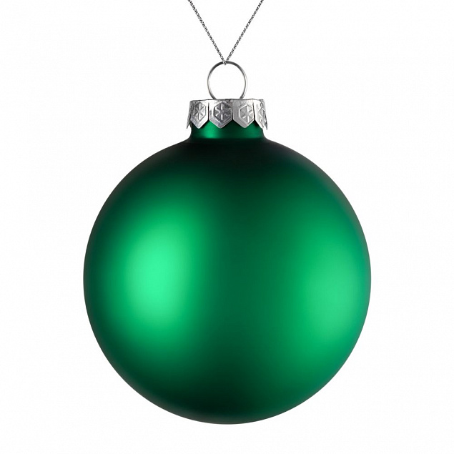 Елочный шар Finery Matt, 10 см, матовый зеленый с логотипом в Волгограде заказать по выгодной цене в кибермаркете AvroraStore