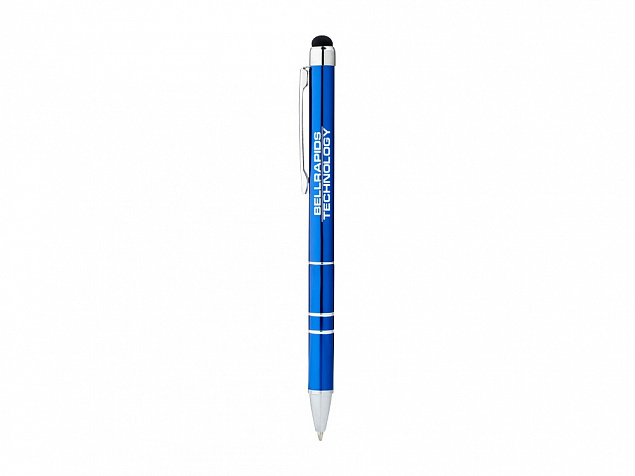 Ручка-стилус шариковая Charleston, синий, черные чернила с логотипом в Волгограде заказать по выгодной цене в кибермаркете AvroraStore