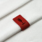Лейбл тканевый Epsilon, S, красный с логотипом в Волгограде заказать по выгодной цене в кибермаркете AvroraStore