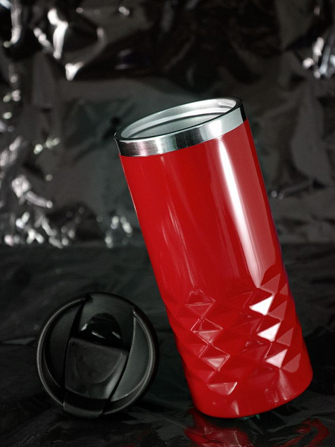 Термостакан Prism, красный с логотипом в Волгограде заказать по выгодной цене в кибермаркете AvroraStore