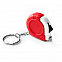 Рулетка- брелок 1 м TRESNA, Красный с логотипом в Волгограде заказать по выгодной цене в кибермаркете AvroraStore