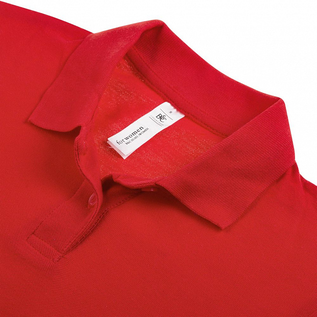 Рубашка поло женская ID.001 красная с логотипом в Волгограде заказать по выгодной цене в кибермаркете AvroraStore
