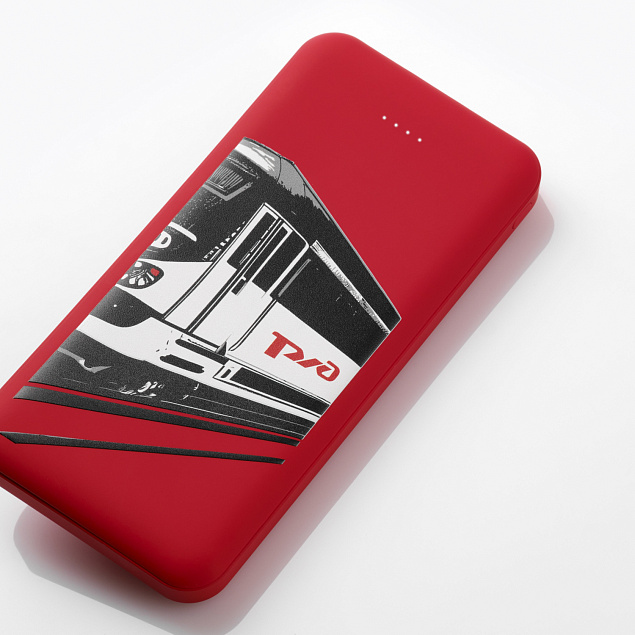 Внешний аккумулятор, Elari Plus, 10000 mAh, красный с логотипом в Волгограде заказать по выгодной цене в кибермаркете AvroraStore