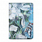 Обложка для паспорта Gourji "Голубой букет" 95х135 сафьяно с логотипом в Волгограде заказать по выгодной цене в кибермаркете AvroraStore