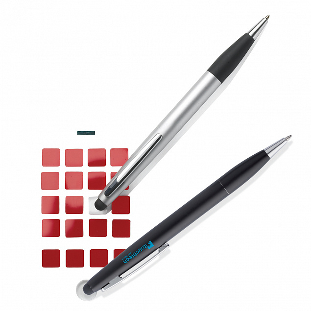 Ручка-стилус Touch 2 в 1, черный с логотипом в Волгограде заказать по выгодной цене в кибермаркете AvroraStore