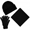 Перчатки Urban Flow, черные с логотипом в Волгограде заказать по выгодной цене в кибермаркете AvroraStore