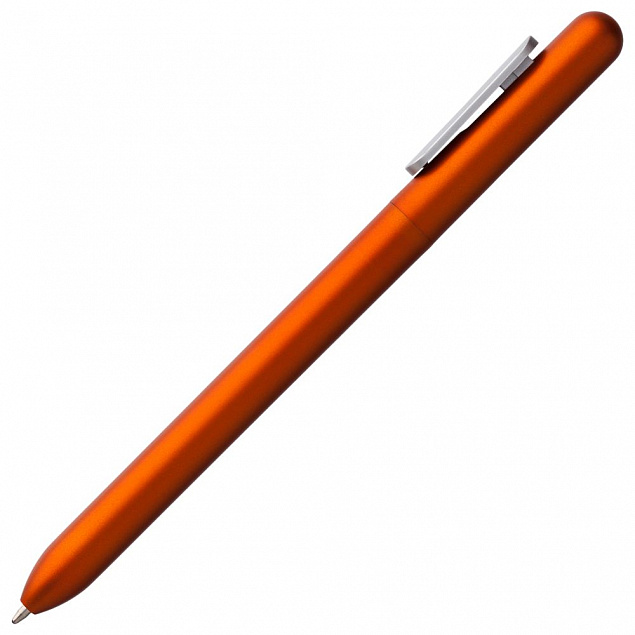 Ручка шариковая Slider Silver, оранжевая с логотипом в Волгограде заказать по выгодной цене в кибермаркете AvroraStore
