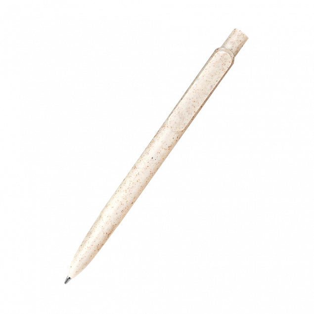 Ручка из биоразлагаемой пшеничной соломы Melanie, белая с логотипом в Волгограде заказать по выгодной цене в кибермаркете AvroraStore