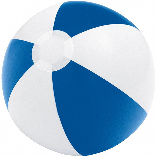Надувной пляжный мяч Cruise, синий с белым с логотипом в Волгограде заказать по выгодной цене в кибермаркете AvroraStore