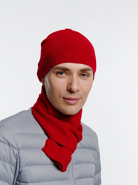 Шарф Siver, красный с логотипом в Волгограде заказать по выгодной цене в кибермаркете AvroraStore