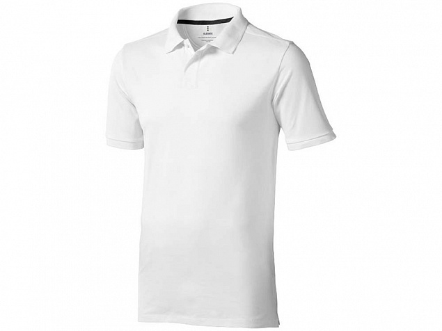 Рубашка поло Calgary мужская, белый с логотипом в Волгограде заказать по выгодной цене в кибермаркете AvroraStore