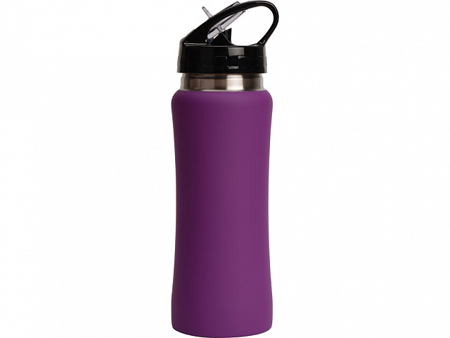 Бутылка спортивная Коста-Рика 600мл, фиолетовый с логотипом в Волгограде заказать по выгодной цене в кибермаркете AvroraStore
