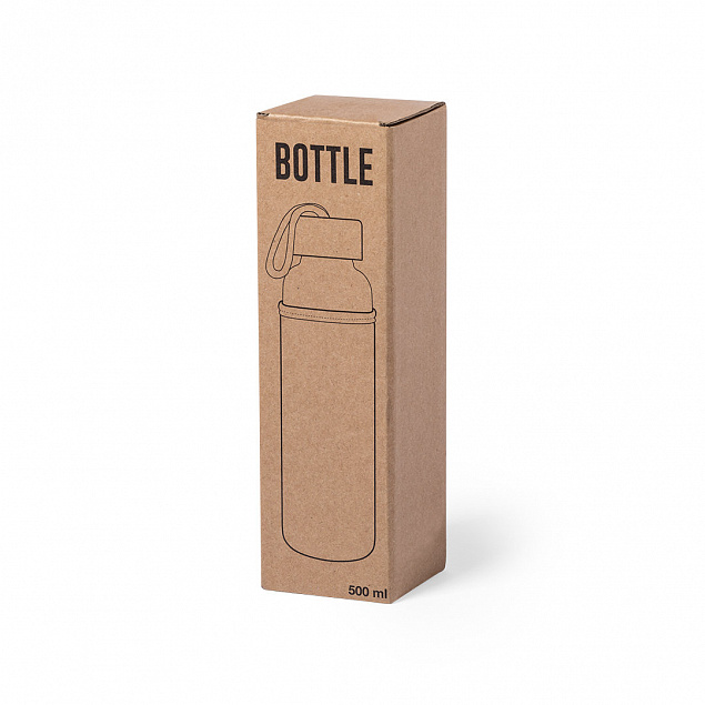 Бутылка для воды KASFOL, стекло, бамбук, 500 мл с логотипом в Волгограде заказать по выгодной цене в кибермаркете AvroraStore