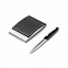 Письменный набор Dallas, ручка и ручка-роллер, серебристый с логотипом в Волгограде заказать по выгодной цене в кибермаркете AvroraStore