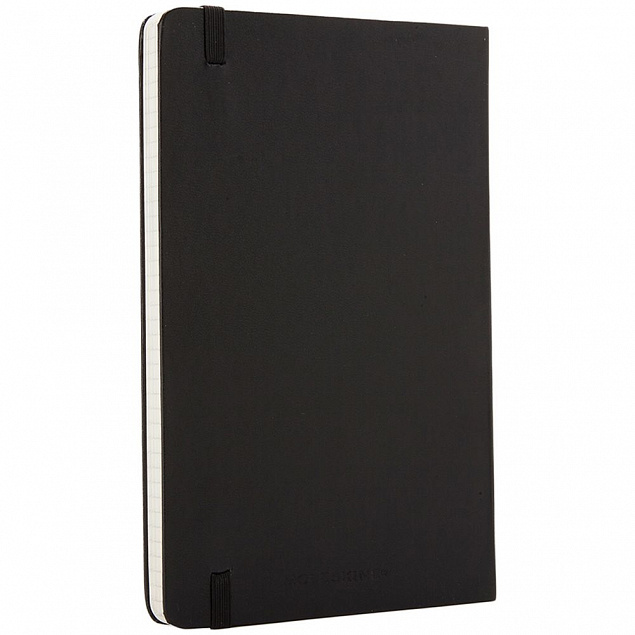 Записная книжка Moleskine Classic Large, в клетку, черная с логотипом в Волгограде заказать по выгодной цене в кибермаркете AvroraStore