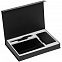 Коробка Silk с ложементом под ежедневник, аккумулятор и ручку, черная с логотипом в Волгограде заказать по выгодной цене в кибермаркете AvroraStore
