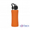 Бутылка спортивная "Индиана"с покрытием soft touch, оранжевая с логотипом в Волгограде заказать по выгодной цене в кибермаркете AvroraStore