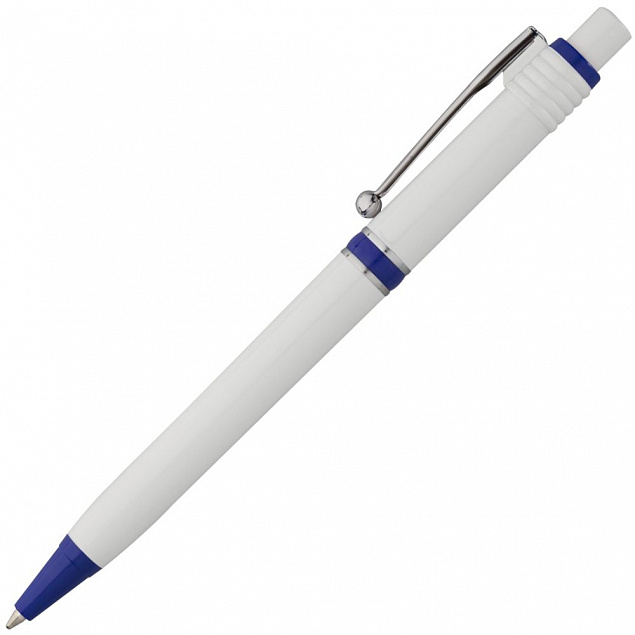 Ручка шариковая Raja, синяя с логотипом в Волгограде заказать по выгодной цене в кибермаркете AvroraStore