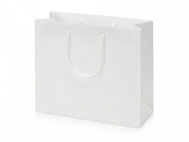 Пакет подарочный Imilit W, белый с логотипом в Волгограде заказать по выгодной цене в кибермаркете AvroraStore