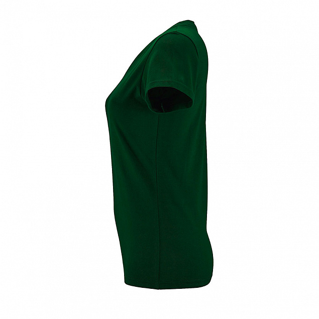 Футболка женская IMPERIAL WOMEN XL тёмно-зелёный 100% хлопок 190г/м2 с логотипом в Волгограде заказать по выгодной цене в кибермаркете AvroraStore