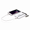 Зарядное устройство с USB–флешкой на 8 ГБ, 2500 mAh, белый с логотипом в Волгограде заказать по выгодной цене в кибермаркете AvroraStore