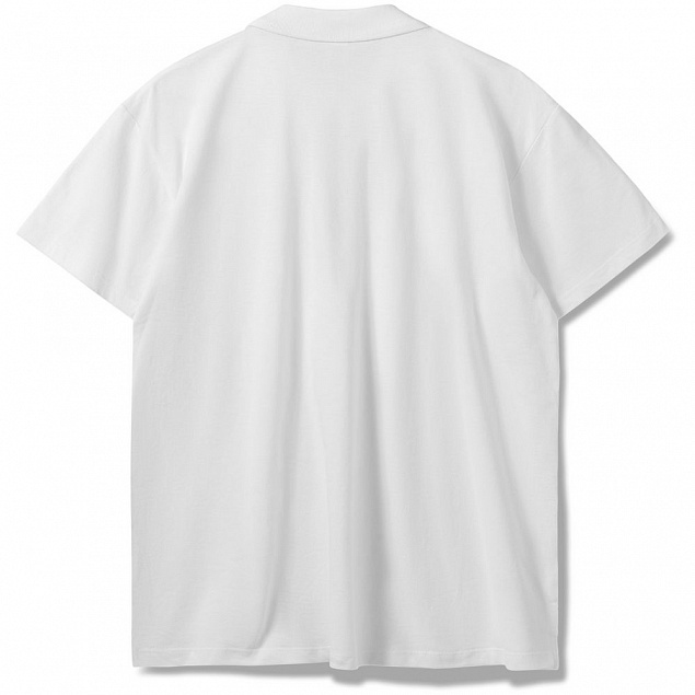 Рубашка поло мужская SUMMER 170, белая с логотипом в Волгограде заказать по выгодной цене в кибермаркете AvroraStore