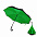 Зонт-трость механический  Chaplin, черно-зеленый с логотипом в Волгограде заказать по выгодной цене в кибермаркете AvroraStore