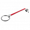 Элемент брелка-конструктора «Хлястик с кольцом и зажимом», красный с логотипом в Волгограде заказать по выгодной цене в кибермаркете AvroraStore