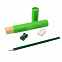 Письменный набор Tubey, карандаш, точилка и ластик, зеленый с логотипом в Волгограде заказать по выгодной цене в кибермаркете AvroraStore