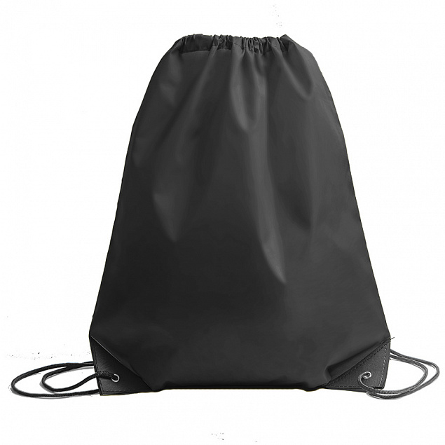 Рюкзак мешок с укреплёнными уголками BY DAY, черный, 35*41 см, полиэстер 210D с логотипом в Волгограде заказать по выгодной цене в кибермаркете AvroraStore