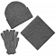 Перчатки Urban Flow, темно-серый меланж с логотипом в Волгограде заказать по выгодной цене в кибермаркете AvroraStore