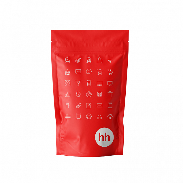 Дойпак с устойчивым дном и замком зип-лок, матовый красный с логотипом в Волгограде заказать по выгодной цене в кибермаркете AvroraStore