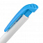 Ручка шариковая Favorite, белая с голубым с логотипом в Волгограде заказать по выгодной цене в кибермаркете AvroraStore