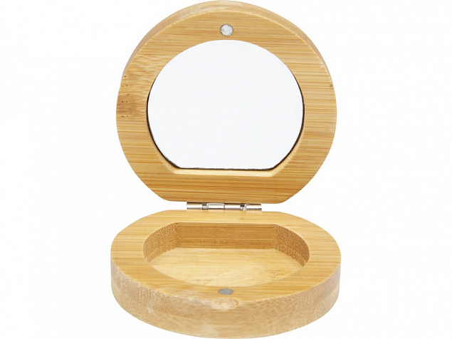 Карманное зеркало в бамбуковой раме Afrodit, natural с логотипом в Волгограде заказать по выгодной цене в кибермаркете AvroraStore