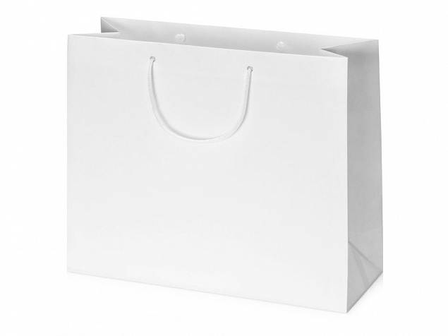 Пакет подарочный Imilit XL, белый с логотипом в Волгограде заказать по выгодной цене в кибермаркете AvroraStore