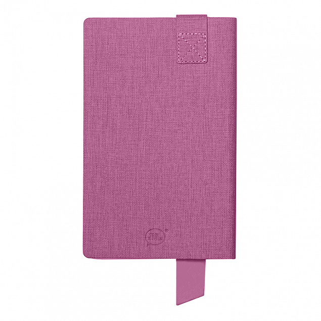 Бизнес-блокнот А5  "Provence", розовый , мягкая обложка, в клетку с логотипом в Волгограде заказать по выгодной цене в кибермаркете AvroraStore