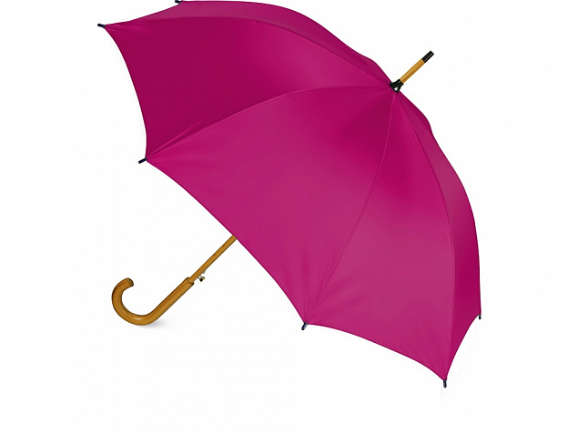 Зонт-трость Радуга, фуксия с логотипом в Волгограде заказать по выгодной цене в кибермаркете AvroraStore