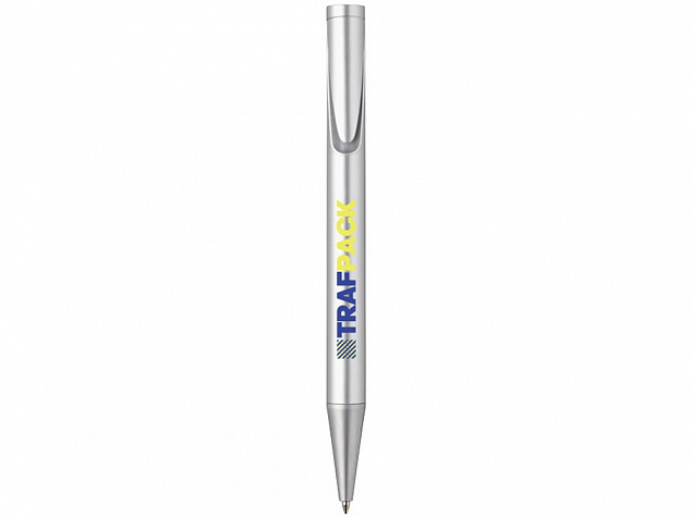 Ручка шариковая Carve, серебристый с логотипом в Волгограде заказать по выгодной цене в кибермаркете AvroraStore