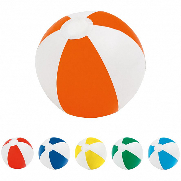 Надувной пляжный мяч Cruise, синий с белым с логотипом в Волгограде заказать по выгодной цене в кибермаркете AvroraStore