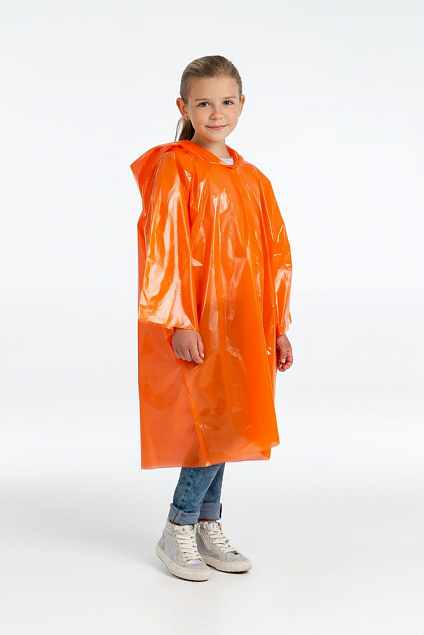 Дождевик-плащ детский BrightWay Kids, оранжевый с логотипом в Волгограде заказать по выгодной цене в кибермаркете AvroraStore
