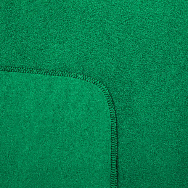 Флисовый плед Warm&Peace, зеленый с логотипом в Волгограде заказать по выгодной цене в кибермаркете AvroraStore