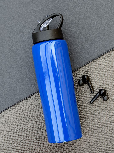 Спортивная бутылка Moist, синяя с логотипом в Волгограде заказать по выгодной цене в кибермаркете AvroraStore