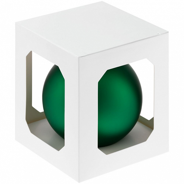 Елочный шар Finery Matt, 10 см, матовый зеленый с логотипом в Волгограде заказать по выгодной цене в кибермаркете AvroraStore
